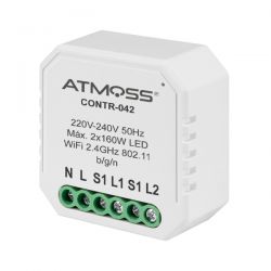 Atmoss Interrupteur Wifi Dual Tablet 2x150W Led