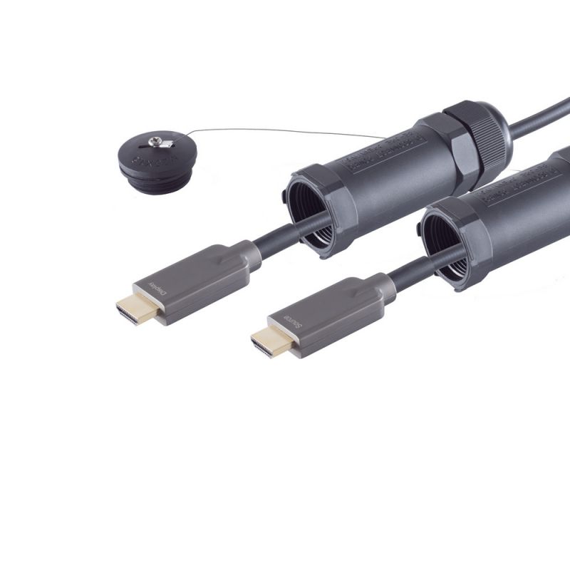 Câble blindé HDMI à fibre optique, 4K, 7,5 m