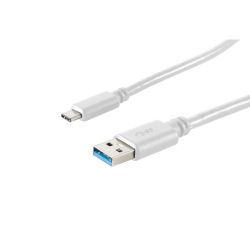 Cabo adaptador USB 3.0 A, Type-C®, branco, 1m