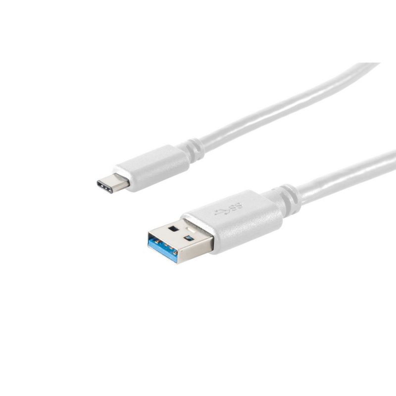 Cable adaptador USB 3.0 A, Type-C®, blanco, 1m