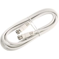 F connector cable - F connector, 100 dB, white, 2.5m