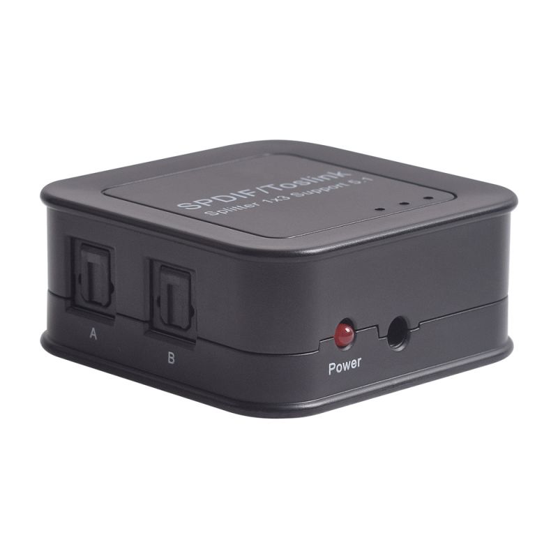 Divisor de áudio óptico digital Spdif Toslink 1x3