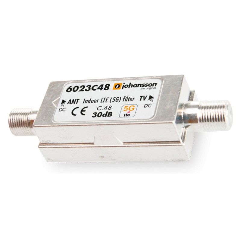 Filtre Johansson 6023-C48 LTE2 pour une utilisation en intérieur 5-694 MHz