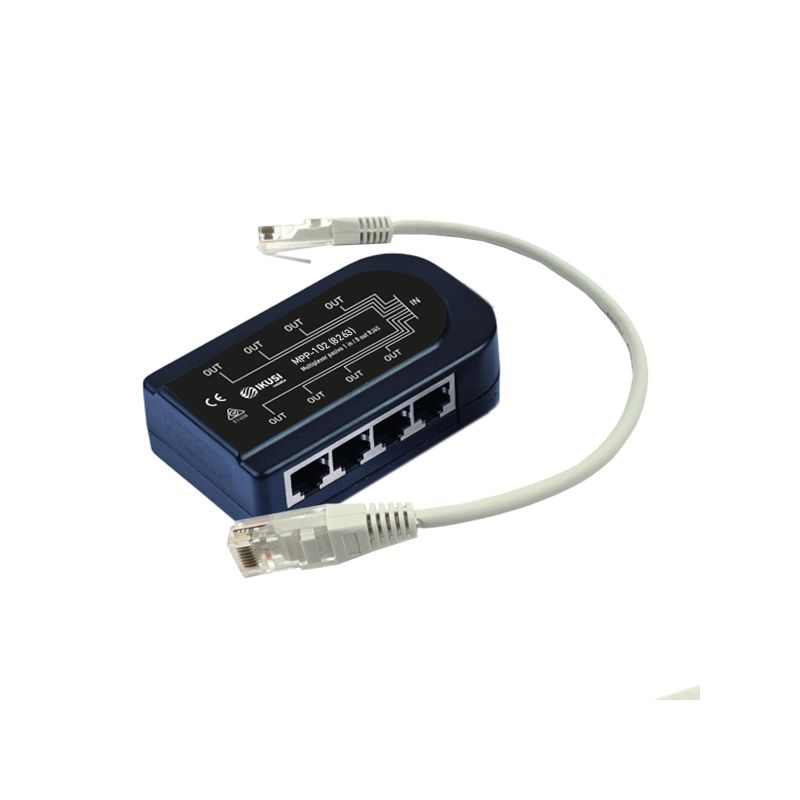 Ikusi MPP-102 Multiplexador passivo 1 entrada / 8 saídas RJ45 UTP Cat 6 blindado