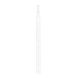 Section supérieure, tower 180 galvanisée à chaud+Blanc 3m (Mât Ømax 46mm) Televes