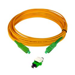 Kit de soquete FO para Módulo Keystone ICT-2 com Adaptador Fêmea SC/APC + Mangueira Televés 15m