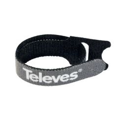 Attache-câble velcro, largeur 15mm Noir (5 unités) Televes