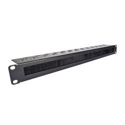 Cable Management for Rack 19" 1RU, 1 Hole with Brush Strip Televes