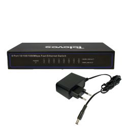 Commutateur Ethernet Layer 2 non gérable 8 ports, 10/100/1000 Mbps Televes