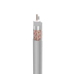 Bobina de madera 250m Cable Coaxial TR-165 LSFH Resistente UV Dca Clase A 11RtC Ø 1,63/7,2/10,1mm Gris Televes