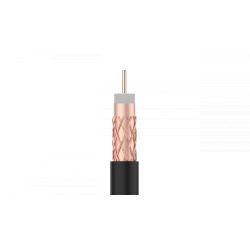 Carretel de papelão 100m Cabo coaxial CXT LSFH Dca 18RtC Ø 1,00/4,8/6,6 mm Preto Televes