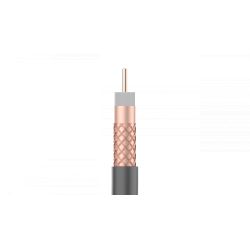 Bobina de madera 500m Cable coaxial de enterrar 1/2" 7RtC Residente UV Dca Clase A Ø 2,7/11,5/15,0mm Gris Televes