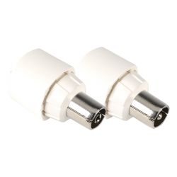 Set of Connectors "CEI" Ø 9.5mm Male + Female Straight Televes