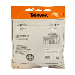 Câble Réseau RJ45 S/FTP Cat 6A Cu LSFH 5m Gris Televes