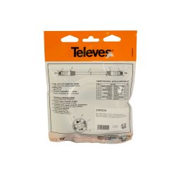 Cabo de rede RJ45 U/UTP Cat 6 Cu PVC 3m Branco Televes