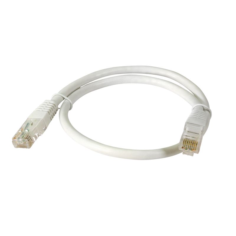 Cable de Red RJ45 U/UTP Cat 6 Cu PVC 0,5m Blanco (Caja 10 unidades) Televes