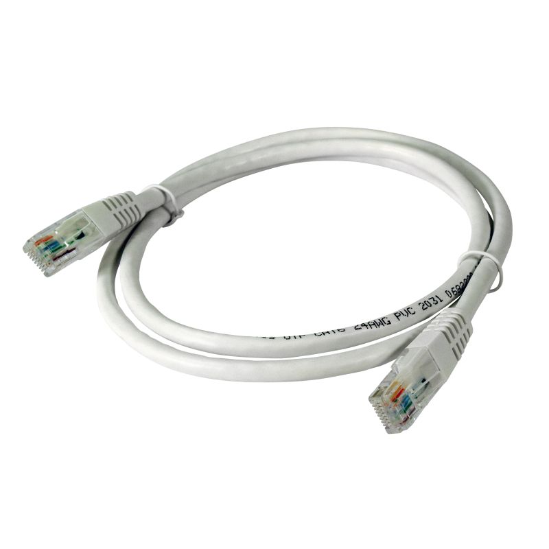 Network Cable RJ45 U/UTP Cat 6 Cu PVC 1m White (Box 10 units) Televes