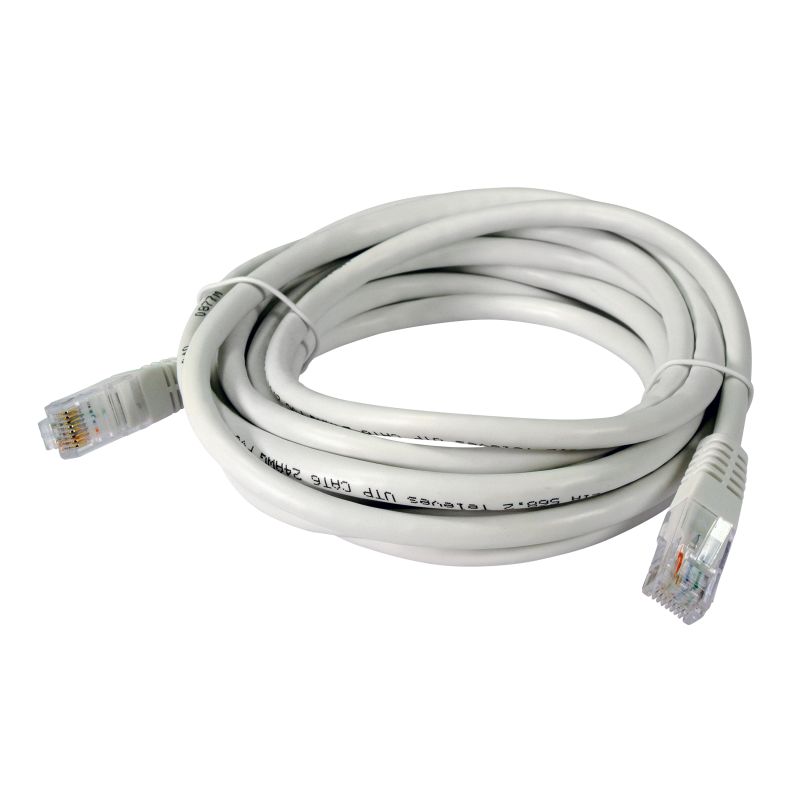 Câble Réseau RJ45 U/UTP Cat 6 Cu PVC 2m Blanc (Boite 10 unités) Televes