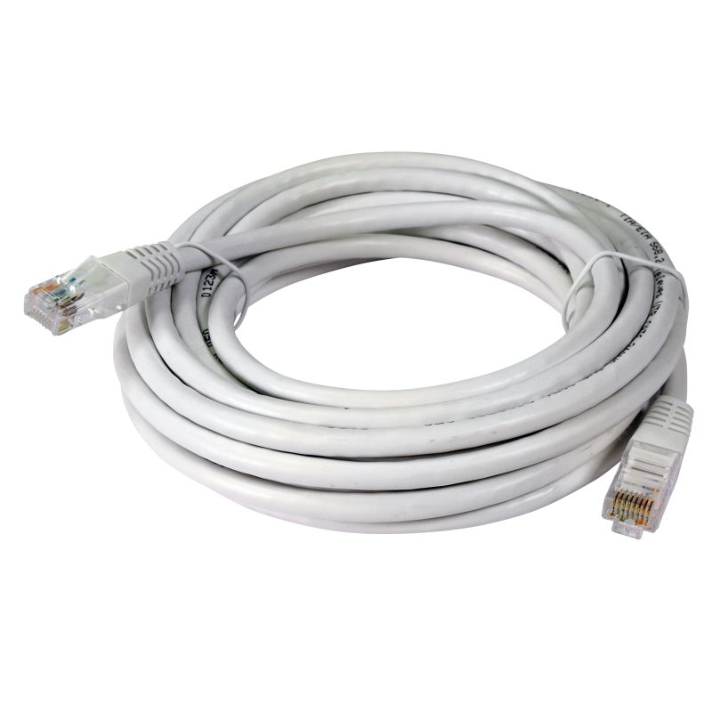 Cable de Red RJ45 U/UTP Cat 6 Cu PVC 5m Blanco (Caja 10 unidades) Televes