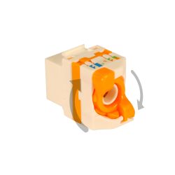 Conector RJ45 fêmea UTP Cat 6A para cabos de dados Televes (Caixa 10 unidades)