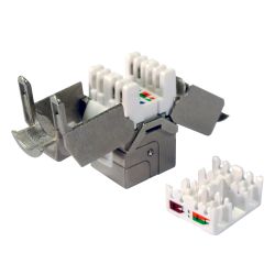 Connecteur RJ45 femelle FTP Cat 6A pour câbles de données Televes (Boîte 10 unités)