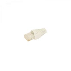 Conector de Datos RJ45 UTP Cat 6 Macho con Protector Blanco Televes (Caja 25 unidades)