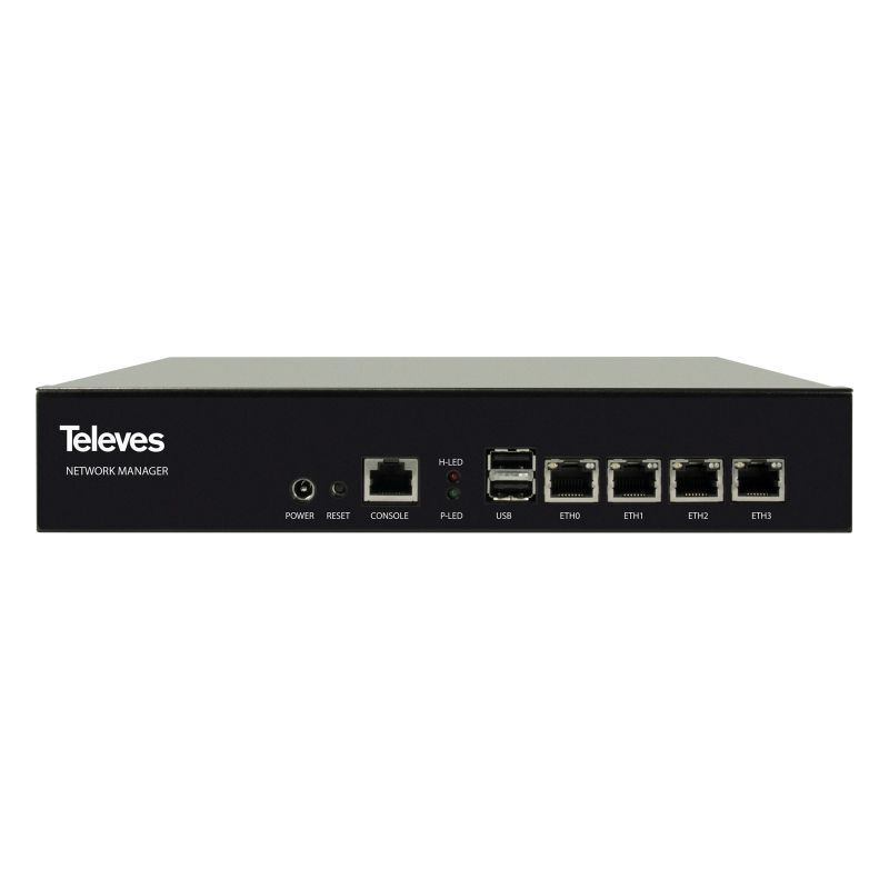 Gerente de rede: roteador e firewall, 4x Gb Ethernet Televes