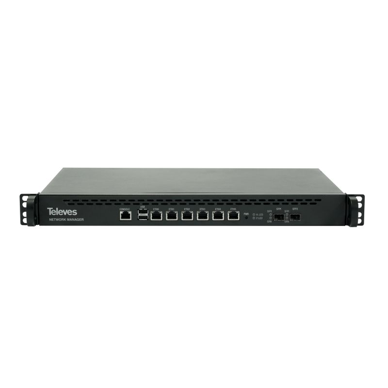 Gerente de rede: roteador e firewall, 6x Gb Ethernet + 2x SFP Televes