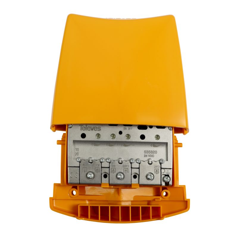 High gain mast amplifier (LTE700, 2nd Digital Dividend) 4 inputs: FM-BIII/DAB-UHF-UHF Televes