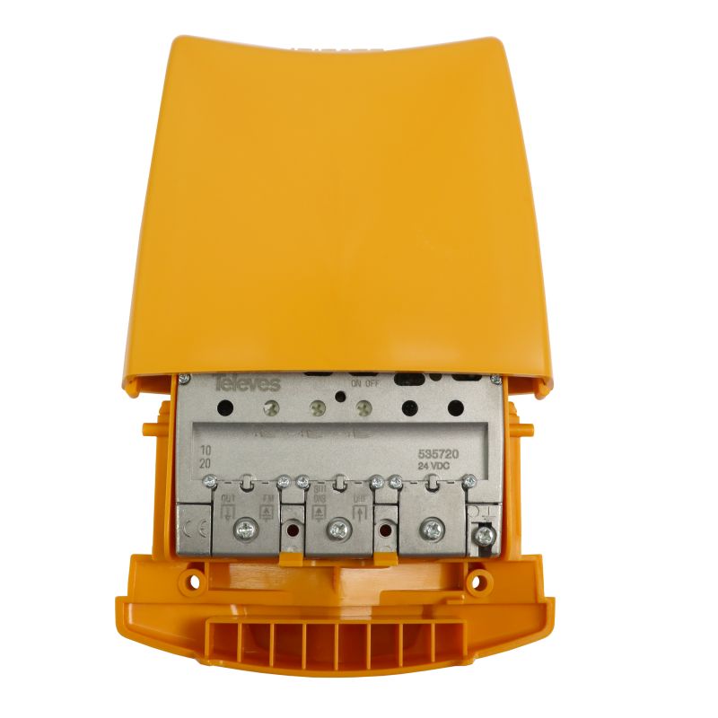 High gain mast amplifier (LTE700, 2nd Digital Dividend) 3 inputs: FM-BIII/DAB-UHF Televes