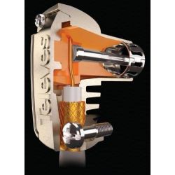 Conector "PRO EasyF" "CEI" Ø 9,5mm Hembra Acodado Blindado Clase A+