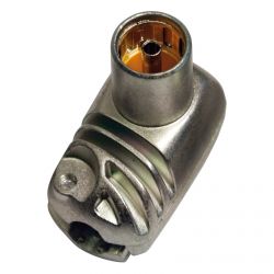 Conector "PRO EasyF" "CEI" Ø 9,5mm Hembra Acodado Blindado Clase A+