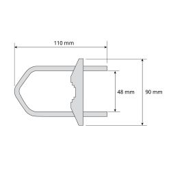 Abraçadeira Zinco+ RPR Ø ≤48 mm c/garra mastro