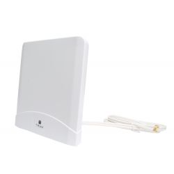 Triax O5A 06W Antena omnidireccional para recepción señal 4G/5G (G5 dBi) Incluye dos cables de 2 metros blanco