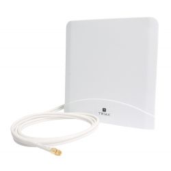 Triax O5A 06W Antena omnidireccional para recepción señal 4G/5G (G5 dBi) Incluye dos cables de 2 metros blanco