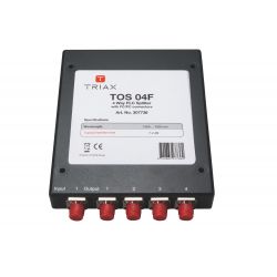 Triax TOS 04 F 1 entrada, 4 saídas de metal distribuidor óptico divisor, conectores FC/PC, atenuação na distribuição 7 dB