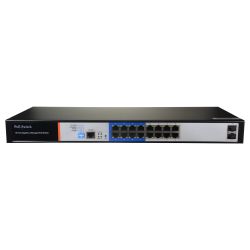 SW1816POE-MGF-250 - Switch PoE, 16 ports PoE + 2 Gigabit SFP, Vitesse…