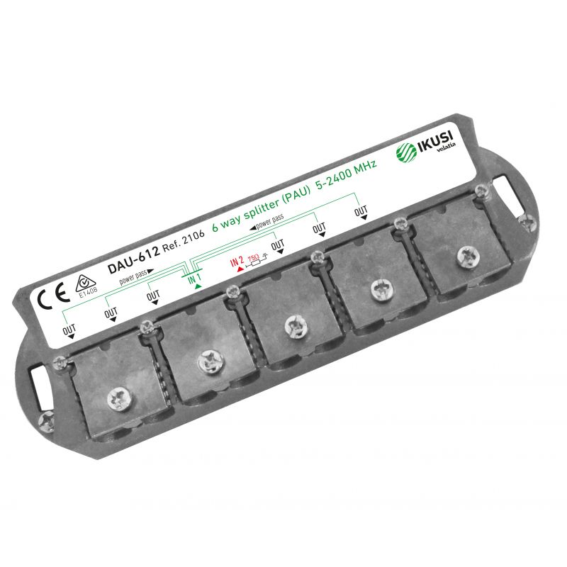 Ikusi DAU-612 Splitter + PAU 6 outputs FAST