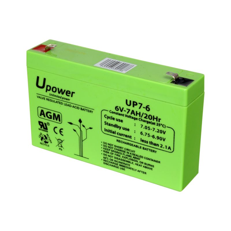 BATT-6070-U - Upower, Bateria recarregável, Tecnología chumbo…