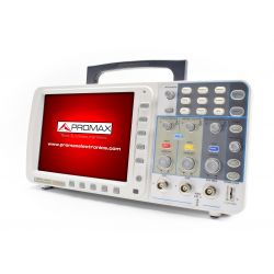 Promax oscilloscope numérique 2 + 1 canaux, 100 MHz, 1 GS / s avec écran 8 "USB, Pass / Fail et LAN