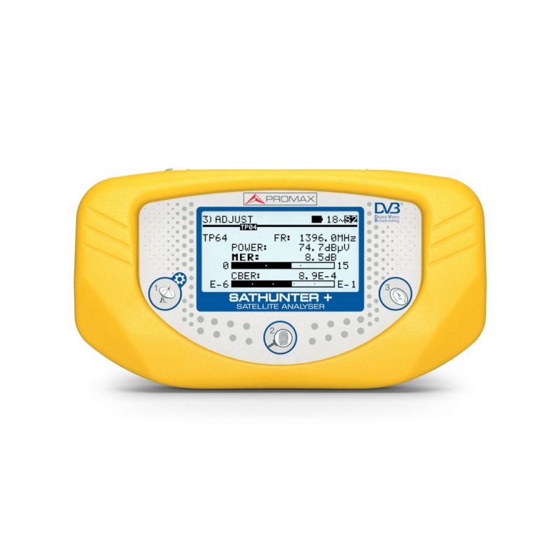 Mini Field meter Promax SATHUNTER + DVB-S / S2 and DSS spectra, BER, MER