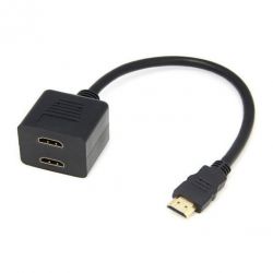 Airspace SAM-3894 HDMI male to 2x HDMI female splitter