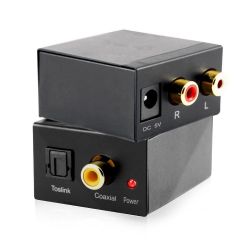 Conversor de audio digital Toslink (S/PDIF) o RCA en analógico 2xRCA