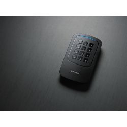 Suprema XPass 2 XP2-GKDPB Leitor de cartão RFID duplo externo, tipo de teclado GangBox, POE