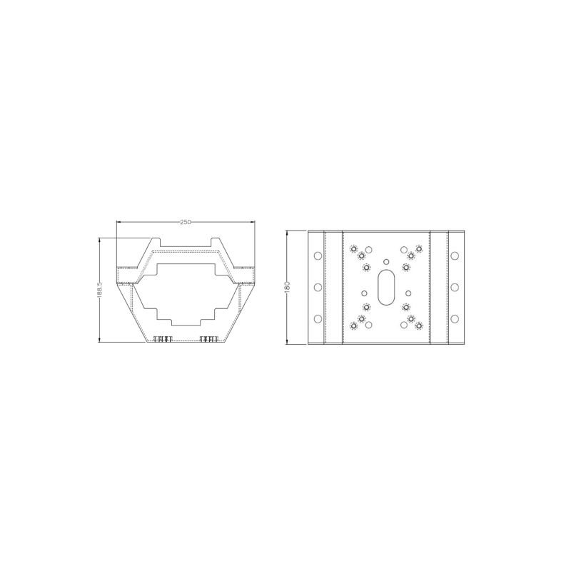 Golmar PM-604 pole adapter for ptz dome