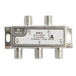 Triax SCS 4 Distribuidor de 4 salidas, atenuación 7 a 9 dB