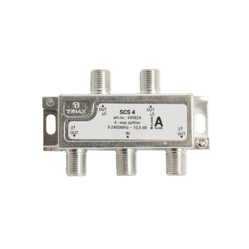 Triax SCS 4 Distribuidor de 4 salidas, atenuación 7 a 9 dB