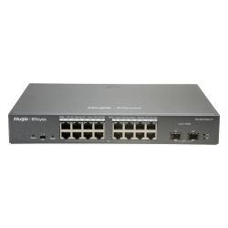 RG-ES218GC-P - Switch, 16 ports PoE +2 SFP Uplink, Vitesse des ports…