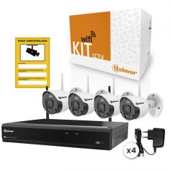 Golmar KIT-4BWIFI wireless video surveillance kit with 4 cameras