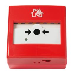 Inim EC0021 Pulsador analógico rearmable con tapa, led…